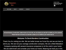 Tablet Screenshot of davidbordersconstruction.com